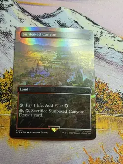Sunbaked Canyon Assassins Creed Mtg Foil Scene Card Minty Condition - Image 3