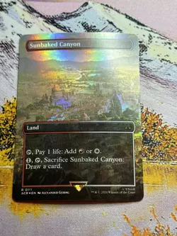 Sunbaked Canyon Assassins Creed Mtg Foil Scene Card Minty Condition - Image 4