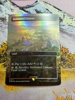 Sunbaked Canyon Assassins Creed Mtg Foil Scene Card Minty Condition - Image 5