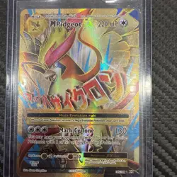 Mega M Pidgeot EX 105/108 Evolutions Full Art Ultra Rare Holo Pokemon Card DMG - Image 1