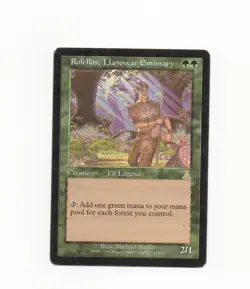 Magic The Gathering Rofellos, Llanowar Emissary Urza's Destiny Lightly Played LP - Image 1