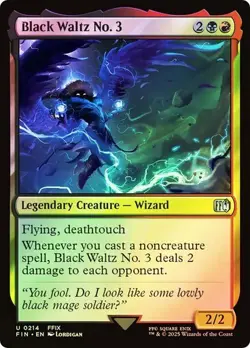 NM Foil Black Waltz No. 3, MTG, Final Fantasy, Magic the Gathering, 214 - Image 1