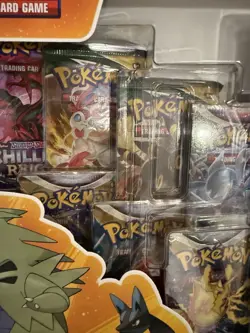 Pokemon TCG: Lucario & Tyranitar V Heavy Hitters - 14 Packs w/Evolving Skies NIB - Image 4