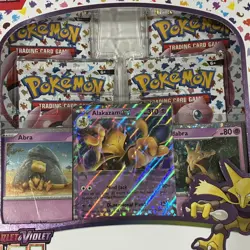 Pokemon TCG Scarlet & Violet 151 Alakazam ex Collection Box Sealed 4 Packs - Image 3