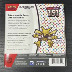 Pokemon TCG Scarlet & Violet 151 Alakazam ex Collection Box Sealed 4 Packs - Image 4