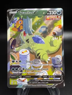 Pokemon Battle Styles TYRANITAR V Alternate Full Art #155/163 1 - Image 1