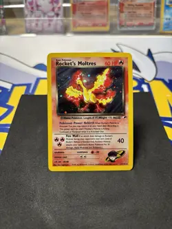Pokemon TCG Rocket's Moltres 012/132 Gym Heroes Holo Near Mint WOTC - Image 1