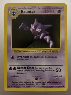 Pokemon Haunter Base Set Shadowless 29/102 Uncommon NEVER PLAYED Mint - Image 1