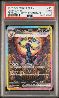 2025 POKEMON PRE EN-PRISMATIC EVOLUTIONS #161 UMBREON EX PSA 9 - Image 1