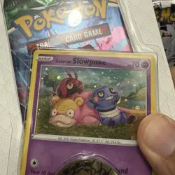 Pokemon TCG Evolving Skies Checklane Blister SWIRL HOLO Slowpoke Promo Sealed - Image 2