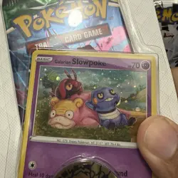 Pokemon TCG Evolving Skies Checklane Blister SWIRL HOLO Slowpoke Promo Sealed - Image 3