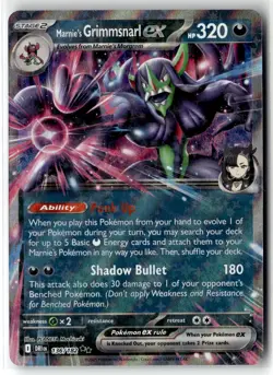 Marnie's Grimmsnarl ex ⭐ 136/182 Holo Double Rare Destined Rivals Pokemon NM - Image 1
