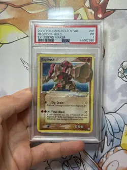 PSA 1 PR POOR Pokemon TCG Regirock EX Legend Maker 91 Gold Star Pop 69 - Image 1