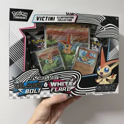 Pokemon Black Bolt & White Flare Victini Illustration Collection Box ✅ - Image 1