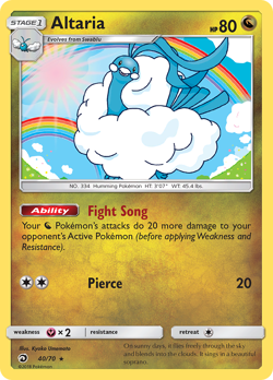 POKEMON Dragon Majesty: HOLO RARE - ALTARIA 40/70 LIGHT PLAY - Image 1