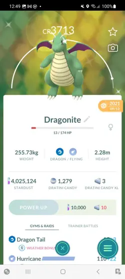 Pokemon Go Shiny Dragonite (High Cp) - Image 1