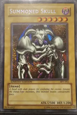 YUGIOH Ungraded Reverse Foil Misprint Summoned Skull BPT-002 MP - Image 1