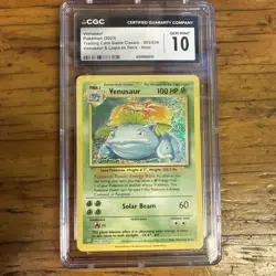 Pokemon TCG Venusaur Holo Trading Card 003/034 Classic Game CGC 10 - Image 1