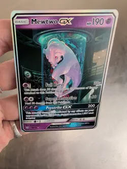 Mewtwo GX 78/73 Secret Rare Shining Legends NM Pokemon Card (Mew Tube) 2017 - Image 3