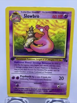 Pokemon TCG Slowbro Fossil 1st Edition Uncommon Card 43/62 - Image 1
