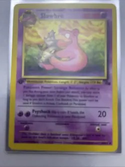 Pokemon TCG Slowbro Fossil 1st Edition Uncommon Card 43/62 - Image 2