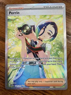 Pokemon TCG Trainer Perrin Special Illustration Card Twilight Masquerade - Image 1