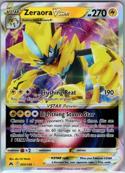 Zeraora VSTAR 055/159 Crown Zenith - Pokemon Card - NM - Image 1