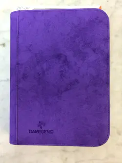 New GameGenic Card Storage Purple Zip Up 8 Pocket - Image 4
