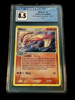 NM/M+ CGC 8.5 Milotic (Delta Species) 5/101 Dragon Frontiers Holo Pokemon TCG - Image 1