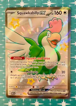 Squawkabilly ex - 223/091 - Pokemon Paldean Fates Shiny Full Art Ultra Rare LP - Image 1