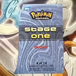 2003 Topps Pokemon Advanced Mudkip #4/18 Die-Cut - Image 2