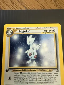 1st Edition 2000 Pokemon Neo Genesis Togetic Holo Rare 16/111 LP - Image 2