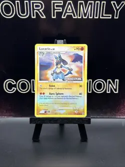 2007 Pokemon Diamond & Pearl Lucario Reverse Holo #6/130 MP STAMPED - Image 1