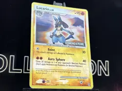 2007 Pokemon Diamond & Pearl Lucario Reverse Holo #6/130 MP STAMPED - Image 4