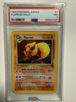 Flareon Holo 1999 Jungle 3/64 Pokemon TCG PSA 7 - Image 1