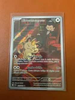 Carte Pokemon Miaouss Rocket 203/182 AR Full Art EV10 Rivalites Destinees NEUF - Image 1