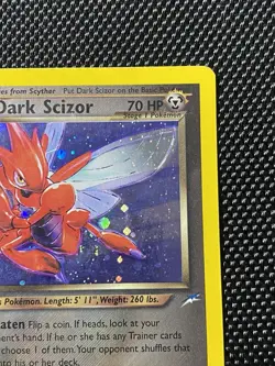 Pokemon TCG Neo Destiny Dark Scizor 9/105 Holo Rare Vintage LP - Image 4
