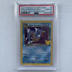 2021 POKEMON CELEBRATIONS CLASSIC COLLECTION #8 DARK GYARADOS-HOLO PSA 10 - Image 1