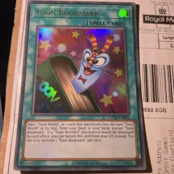 YuGiOh Toon Bookmark TOCH-EN003 Ultra Rare Unlimited Edition NM - Image 1