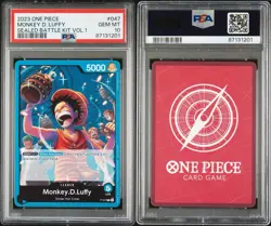 2023 ONE Piece SEALED BATTLE KIT VOL.1 047 MONKEY D. LUFFY PSA 10 - Image 3