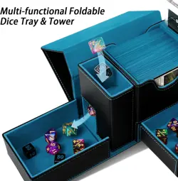 MTG Commander Deck Box w/ Dice Tower Fits 100 Double-Sleeved Cards - Image 2