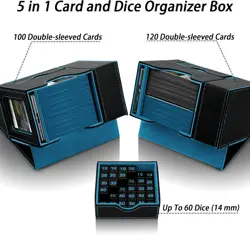 MTG Commander Deck Box w/ Dice Tower Fits 100 Double-Sleeved Cards - Image 4