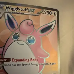 Pokemon TCG Scarlet & Violet Wigglytuff EX 187/165 Full Art Ultra Rare Holo Card - Image 3