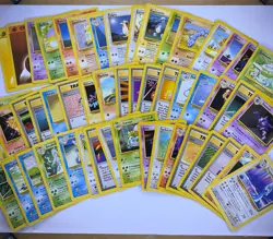 Pokemon - base set WOTC Vintage Bulk Bundle 50 Cards Inc Rares - Image 1
