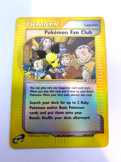 Pokemon Card - Reverse-Holo Pokemon Fan Club 130/147 Aquapolis *MP* e-Card UC - Image 1