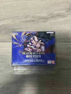 One Piece Card Game - OP14 The Azure Sea's Seven Booster Box SEALED IN HAND - Image 1