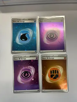 ⭐Lot 4 Pokemon Cosmic Holo Basic Energy Cards SV 151 NM Foil🔥 - Image 1