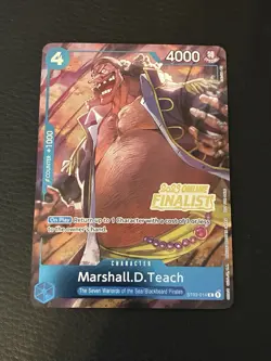 MARSHALL D. TEACH ST03-014 2023 ONLINE REGIONAL FINALIST ONE PIECE CARD GAME - Image 1