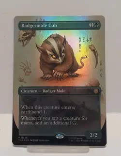 BADGERMOLE CUB (BORDERLESS) FOIL - AVATAR: THE LAST AIRBENDER MTG 0326 - Image 1