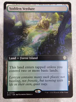 BRAND NEW MtG: Sodden Verdure (Extended Art) Commander: Lorwyn Eclipsed Regular - Image 1